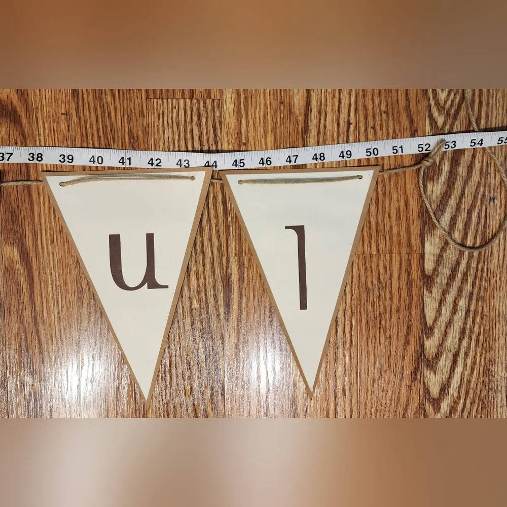 Thankful Banner with Jute String